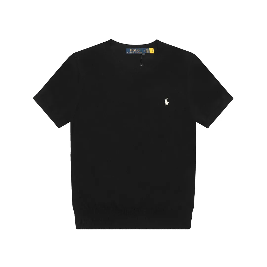 🅿️156 "Top quality" Style number: DS008# (not off the shelves all year round) [Ralph Lauren round neck solid color pony embroidered logo knitted short sleeves] ✅Ralph Lauren classic basic versatile knitted short sleeves for all seasons ✅Main supplier platform live broadcast Wholesale entity Replenish if out of stock Not off the shelf ✅ZP quality 1:1 version Scan the code to enter the GF website Counter quality ✅Detailed quality is the only one in Guangzhou Imported quality cotton yarn, focusing on high-end, cost-effective, good quality needless to say ✅The version is restored to the original version, loose, comfortable and stress-free, simple is high-end, classic is timeless ✅The upper body is simple and easy to match, a must-have for goddess ootd. Good-looking clothes are never picky. A must-have in the goddess' wardrobe. Size: S-XL Color: Army green, off-white, black, light pink, khaki, navy, light blue, mint green
